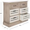 Safavieh Home Collection Briar Brown and Sand 6 Removable Drawer Storage Chest(Sand / Distressed White)
