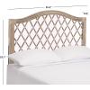 Safavieh Home Collection Gabriella Antique Grey Wicker Headboard, Queen(Antique / Grey)