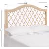 Safavieh Home Collection Gabriella Antique Grey Wicker Headboard, Queen(White Washed)
