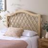 Safavieh Home Collection Gabriella Antique Grey Wicker Headboard, Queen(White Washed)