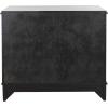 Safavieh Home Collection Hannon 3 Drawer Contemporary Nightstand(Black / Brass)