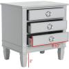 Safavieh Home Collection Kira Grey 3-Drawer Nightstand(Grey)