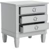 Safavieh Home Collection Kira Grey 3-Drawer Nightstand(Grey)