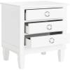 Safavieh Home Collection Kira Grey 3-Drawer Nightstand(White)