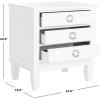 Safavieh Home Collection Kira Grey 3-Drawer Nightstand(White)