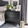 Safavieh Home Collection Lorna 3 Drawer Contemporary Night Stand Nightstand, Black(Black)