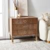 Safavieh Home Collection Lorna 3 Drawer Contemporary Night Stand Nightstand, Black(Natural)
