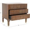 Safavieh Home Collection Lorna 3 Drawer Contemporary Night Stand Nightstand, Black(Natural)