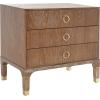 Safavieh Home Collection Lorna 3 Drawer Contemporary Night Stand Nightstand, Black(Natural)
