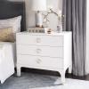 Safavieh Home Collection Lorna 3 Drawer Contemporary Night Stand Nightstand, Black(White)