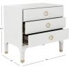 Safavieh Home Collection Lorna 3 Drawer Contemporary Night Stand Nightstand, Black(White)