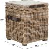 Safavieh Home Collection Merlie White Rattan Trunk