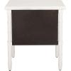 Safavieh Home Collection Mina Modern Coastal 2 Drawer 25″ Bamboo Nightstand, White(White/Gold)