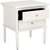 Safavieh Home Collection Mina Modern Coastal 2 Drawer 25″ Bamboo Nightstand, White(White/Gold)