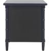 Safavieh Home Collection Mina Modern Coastal 3 Drawer 25″ Bamboo Nightstand, Navy(Navy/Gold)