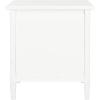Safavieh Home Collection Mina Modern Coastal 3 Drawer 25″ Bamboo Nightstand, Navy(White/Gold)