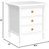 Safavieh Home Collection Mina Modern Coastal 3 Drawer 25″ Bamboo Nightstand, Navy(White/Gold)