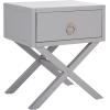 Safavieh Home Collection Odilia Turquoise and Gold 1-Drawer Nightstand, 16″D x 19″W x 22″H(Grey)