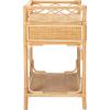 Safavieh Home Collection Rumi White and Natural Rattan 1-Drawer 1-Shelf Nightstand(Natural)
