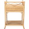 Safavieh Home Collection Rumi White and Natural Rattan 1-Drawer 1-Shelf Nightstand(Natural)