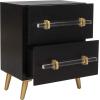 Safavieh Home Collection Sienne Black 2 Drawer Nightstand