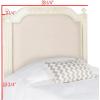 Safavieh Home Collection Tufted Linen Rustic Antique Beige Headboard (Twin)(Beige / Antique Beige)
