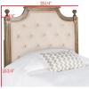 Safavieh Home Collection Tufted Velvet Rustic Oak and Beige Headboard (Queen)(Beige)