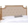 Safavieh Home Collection Tufted Velvet Rustic Oak and Beige Headboard (Queen)(Taupe / Rustic Oak)