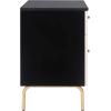 Safavieh Home Genevieve Modern Walnut and White Mahogany 2-drawer Nightstand(Black / White Washed)