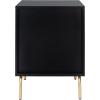 Safavieh Home Genevieve Modern Walnut and White Mahogany 2-drawer Nightstand(Black / White Washed)