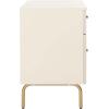 Safavieh Home Genevieve Modern Walnut and White Mahogany 2-drawer Nightstand(Cream / White Washed)