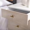 Safavieh Home Genevieve Modern Walnut and White Mahogany 2-drawer Nightstand(White / White Washed)