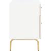 Safavieh Home Genevieve Modern Walnut and White Mahogany 2-drawer Nightstand(White / White Washed)