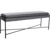 Safavieh Home Kara 50-inch Light Beige and Black Cushioned X-Bench(Grey / Black)