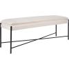 Safavieh Home Kara 50-inch Light Beige and Black Cushioned X-Bench(Light Beige / Black)