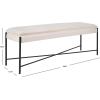 Safavieh Home Kara 50-inch Light Beige and Black Cushioned X-Bench(Light Beige / Black)