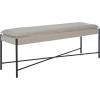 Safavieh Home Kara 50-inch Light Beige and Black Cushioned X-Bench(Light Grey / Black)