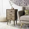 Safavieh Home Pomona Modern Black 3-drawer Chest(Chocolate)