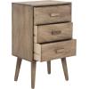 Safavieh Home Pomona Modern Black 3-drawer Chest(Chocolate)