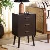 Safavieh Home Pomona Modern Black 3-drawer Chest(Dark Chocolate)