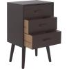 Safavieh Home Pomona Modern Black 3-drawer Chest(Dark Chocolate)