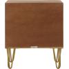 Safavieh Home Solene Natural 1-drawer Textured Hairpin Storage Nightstand