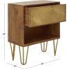 Safavieh Home Solene Natural 1-drawer Textured Hairpin Storage Nightstand