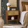 Safavieh Home Solene Natural 1-drawer Textured Hairpin Storage Nightstand