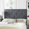 Safavieh Martin Grey Velvet Upholstered Tufted Headboard (Queen)(Gray)
