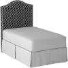 Safavieh Mercer Collection Connie Black and White Lattice Silver Nailhead Headboard (Twin)(Black / White)
