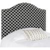 Safavieh Mercer Collection Connie Black and White Lattice Silver Nailhead Headboard (Twin)(Black / White)