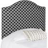 Safavieh Mercer Collection Connie Black and White Lattice Silver Nailhead Headboard (Twin)(Black / White)