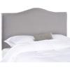 Safavieh Mercer Collection Jeneve Off-White Linen Silver Nailhead Headboard (King)(Artic Grey)