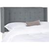 Safavieh Mercer Collection Keegan Grey Velvet Tufted Winged Headboard (Queen)